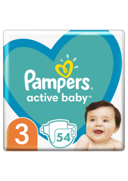 Підгузки Pampers Active Baby розмір 3 (6-10 кг), 54 шт